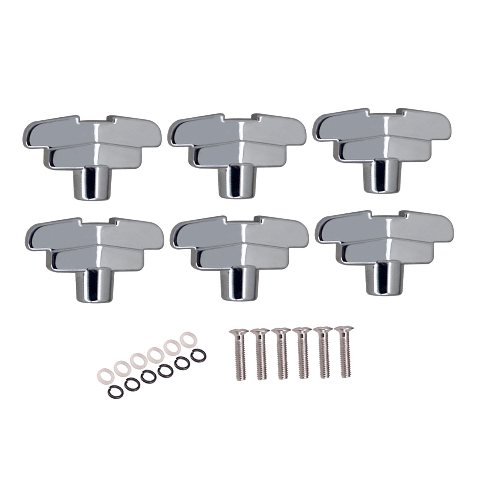 

Set of 6 Guitar Tuning Pegs for Acoustic And Electric Guitars серебряный