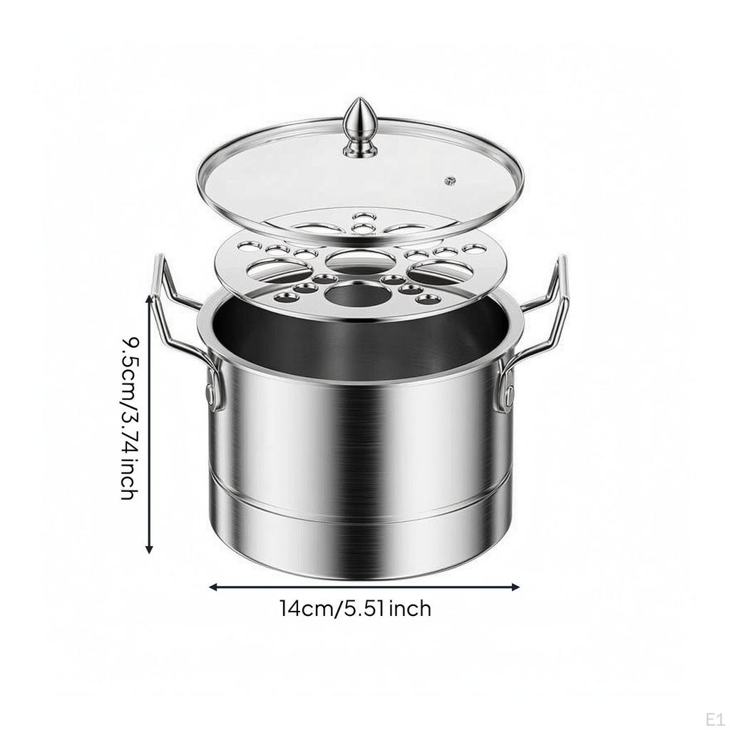 Stainless Steel Steaming Pot Suitable for Cooktops Insert Perforated