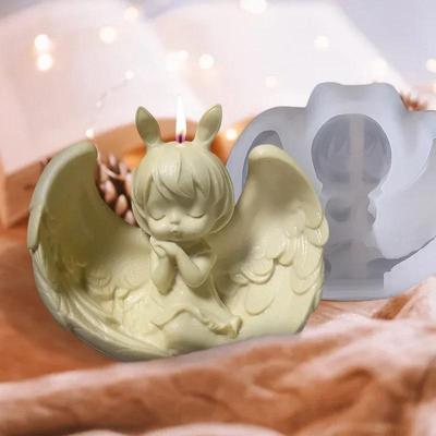 Simpatico Angelo Principessa Candela Stampo in Silicone Ala Ragazza Torta Fai da Te Stampo per Realizzazione Accessori Forniture Strumenti Forma Creativa Fatta a Mano