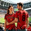 2026 Maglietta da Calcio Estiva Belgio Top Maglia da Calcio T-shirt Abbinamento Familiare Traspirante Uomo Donna Maniche Corte Top