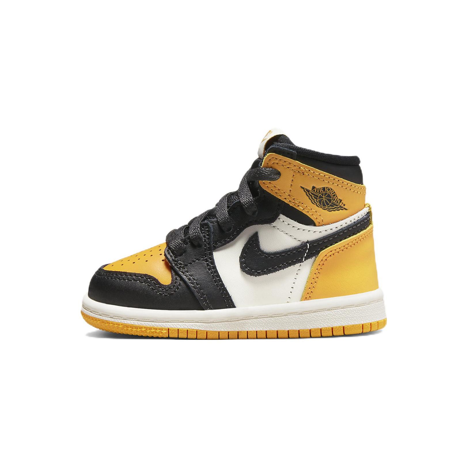 

Air Jordan 1 Retro High OG TD Yellow Toe Baby Sneakers Taxi Black Sail AQ2665-711 27