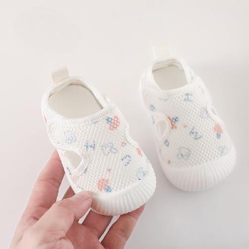 Koreanische 0-1-2 Jahre Alte Babys Neue Kinder Netzschuhe Kleinkindschuhe Jungen Mädchen Hohl Atmungsaktive Netzsandale Babykleidung