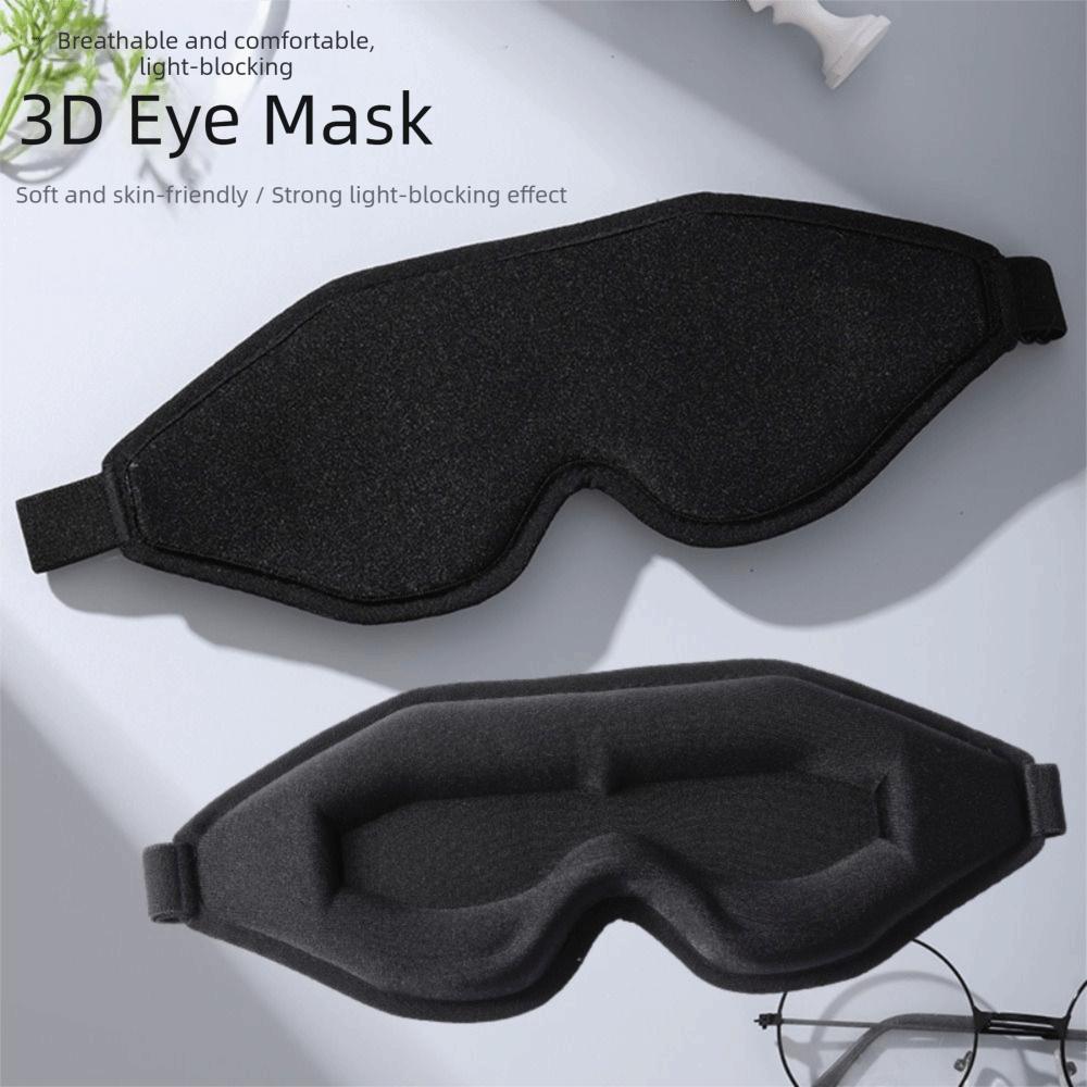 No Pressure Blackout Eye Mask Deep Contoured Eye Cover Ergonomic 3D Sleep Eye Shade Travel Use