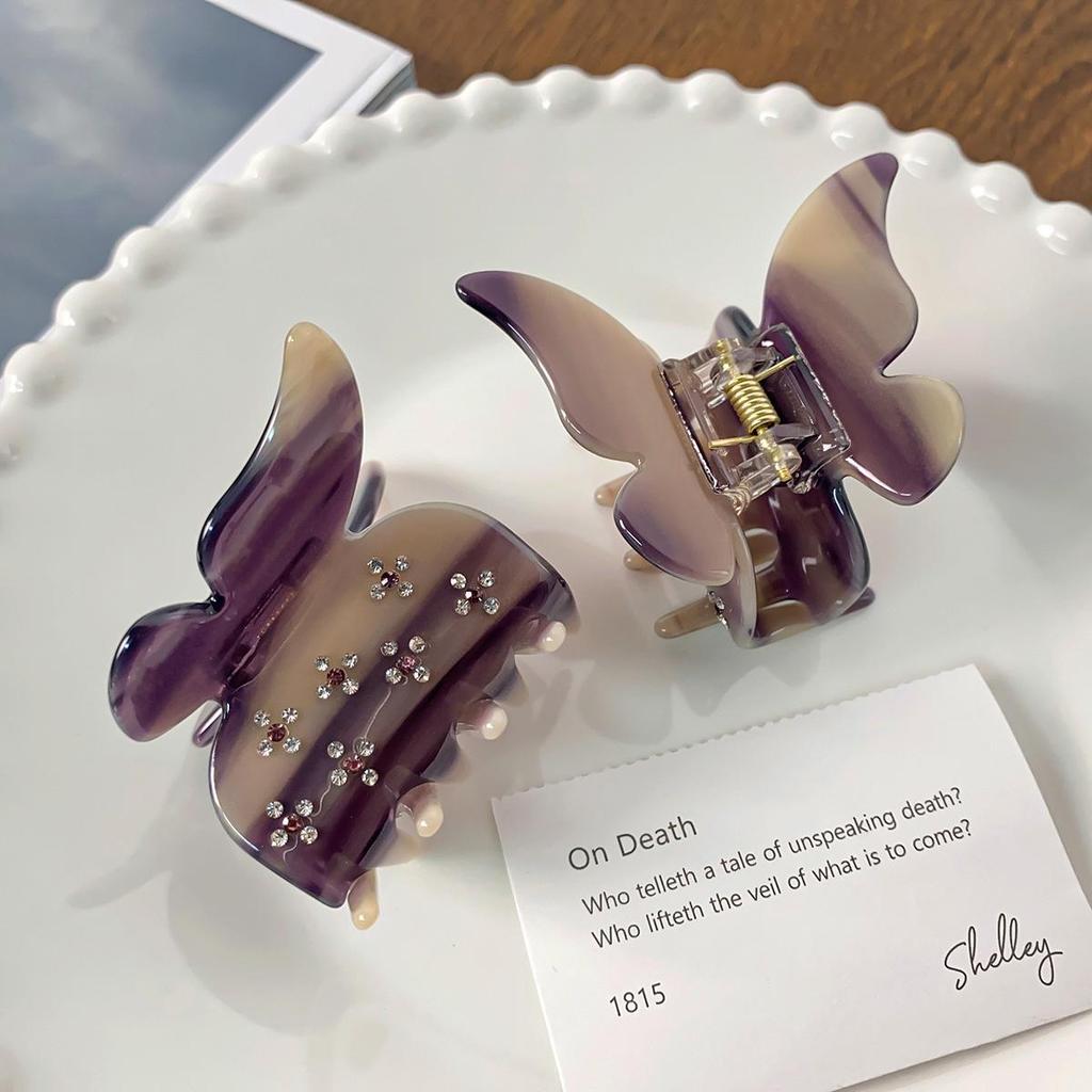 Bofeiya Rhinestone Acetate Claw Clip: High-End Luxury Hair Accessory for Updos