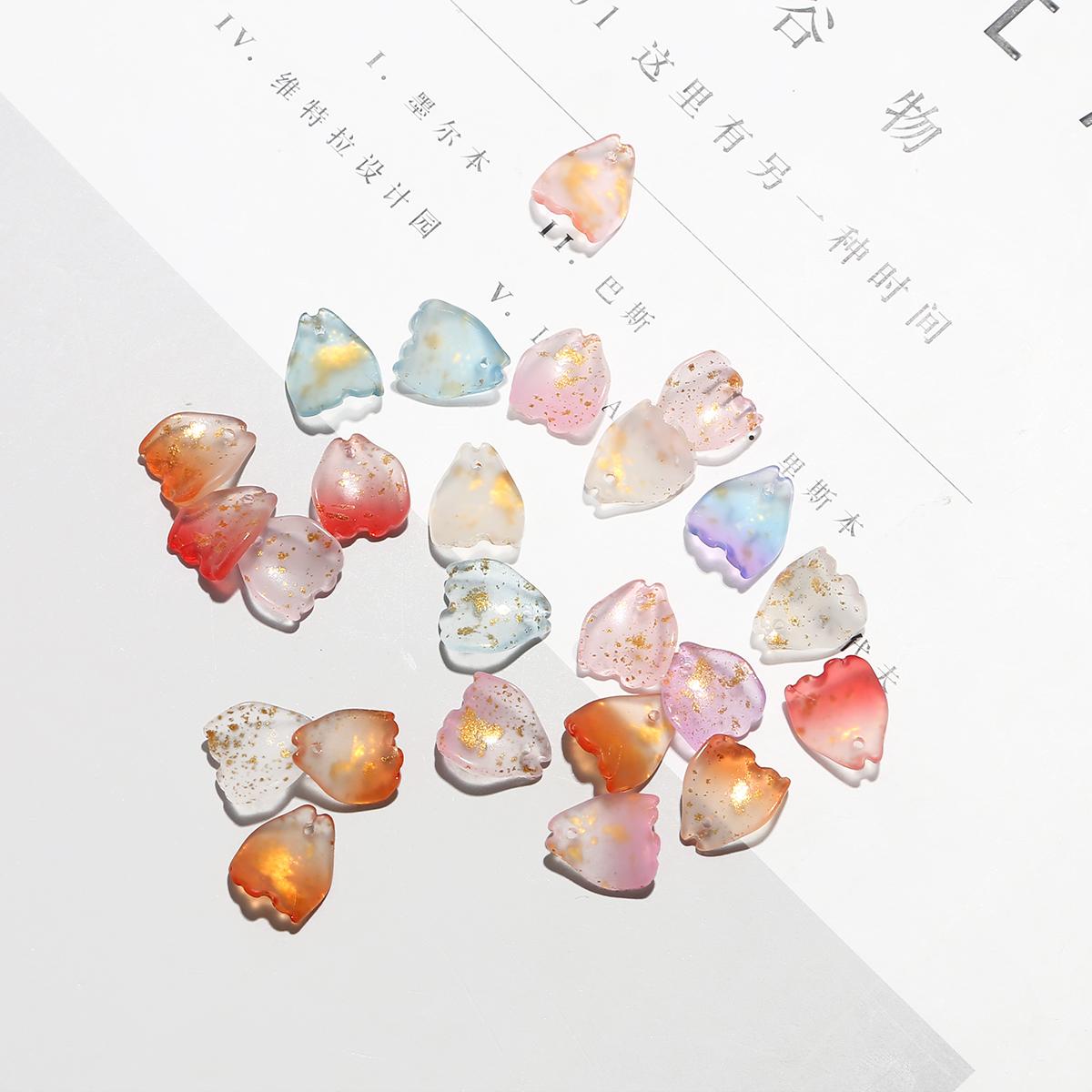 

10 шт. 13*11 мм градиент цвета чешские лепестки цветов гибискуса стеклянные бусины лэмпворк для изготовления ювелирных изделий своими руками аксессуар ручной работы DIY