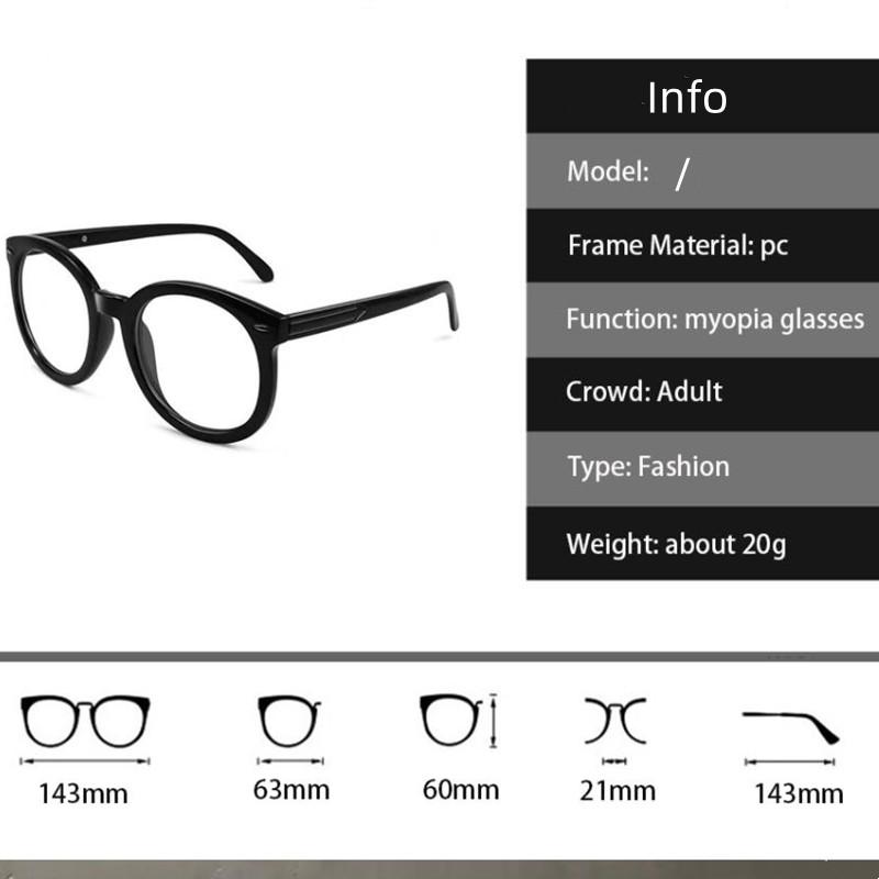 Vintage Clear Lens Myopia Glasses Men Women Classic Minus Diopter Eyewear Fashion Retro Computer Prescription Eyewear Degree-4.0