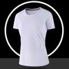 Damen Schnelltrocknendes Rundhals Kurzarm Eis Seide Yoga T-Shirt