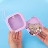 Rotating Jewelry Box Transparent Window Portable Hanging Rope Hair Tie Organizer Travel Qtip Holder Cotton Swabs Dispenser Kids Hair Accessory Box