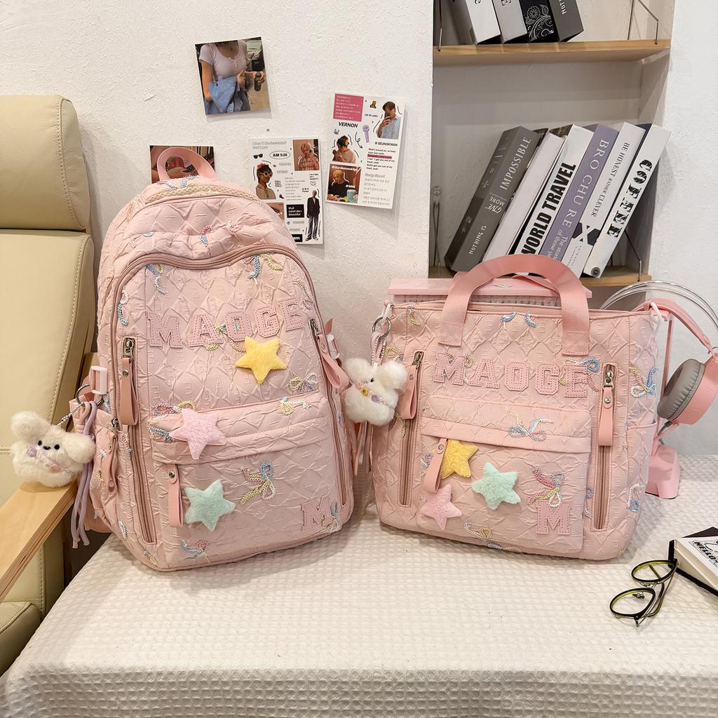 Schoolbag1011 New Niche Schoolbag Women's Middle School College Students Korean Version Large Capacity Backpack Student Fashion Lightweight Backpack