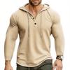 Men's Solid Color Stand Collar Button Sweatshirt Hoodie Men's Sports Large Size Casual Sweatshirt