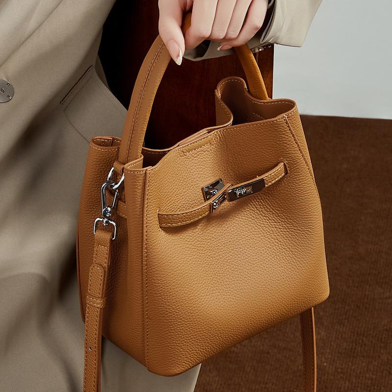Gemüsekorb Eimer Tasche Damen Leder 2026 neue vielseitige Umhängetasche tragbar schräg über crossbody Damen Tasche