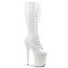 Fashion Europe America 20cm front lace up thin heel high-heeled boots patent leather high-heeled boots steel pipe dance shoes glue pipe