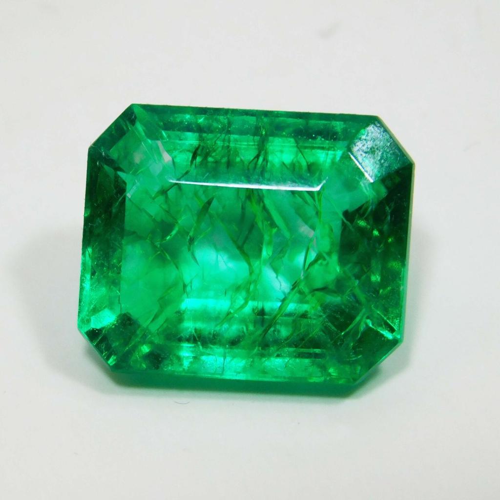 Natural Green Emerald Loose Gemstone Square 9 ct for Jewelry Making and Gem Collections