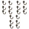 ABUL-Lot 18Pcs Retro Coat Hat Hook Door Wall Hanger Alloy 35 X 30Mm -Bronze