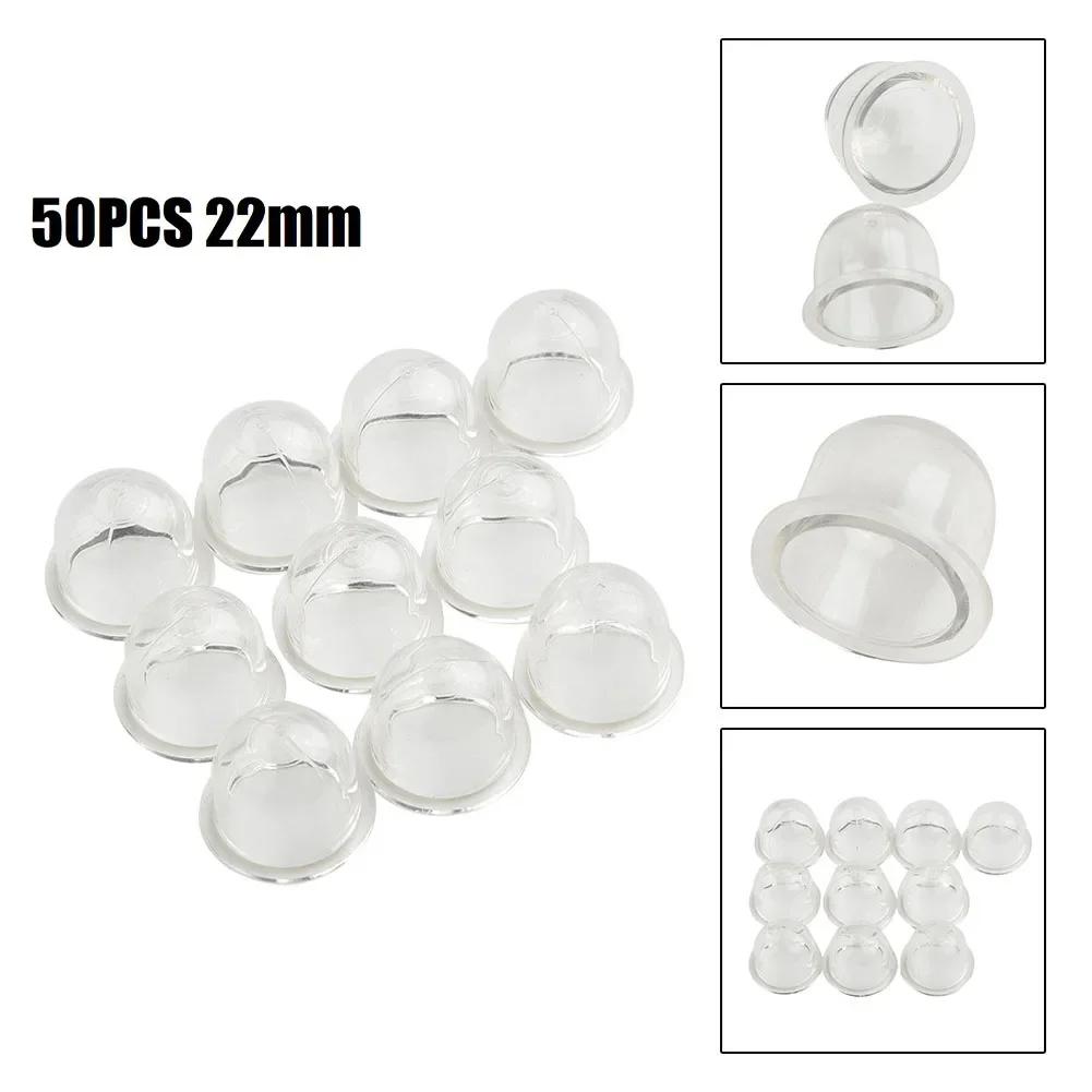 50 Pcs 22mm Transparent Fuel Carburetor Primer Bulb Oil Bubble For Chainsaw Brush Cutter Trimmer Brushcutter Replace