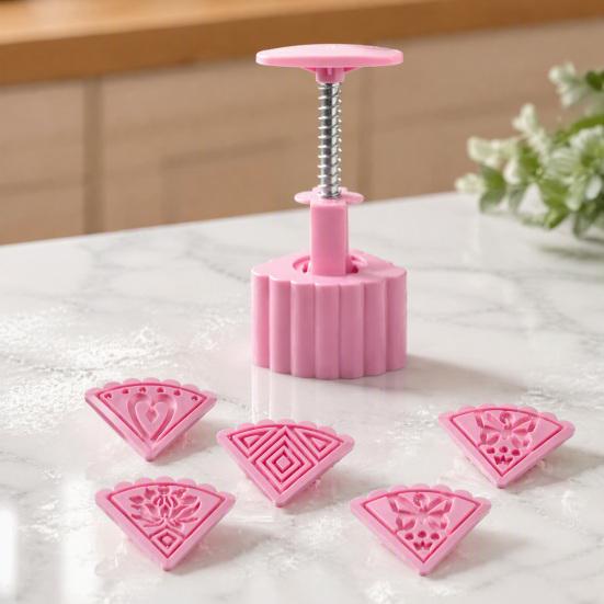 Diy Dessert Making Kit Dual-Head Pastry Mold, 2-in-1 DIY Baking Press Tool for Mooncake Kitchen Supplies Holidays Cookie Cake, Detachable