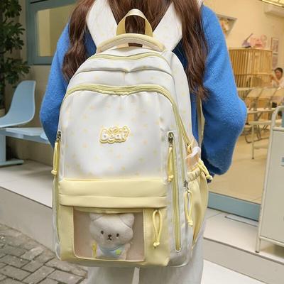 Star Print Student Schoolbag Women's Lightweight Backpack
