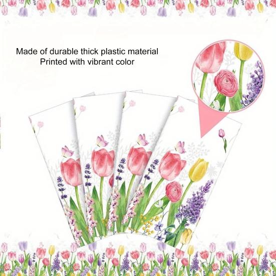 Iridescent Disposable Tablecloth Plastic Waterproof Table Cover Sparkly Table Cloth for Rectangular Table Parties Birthdays Weddings Holiday Decor