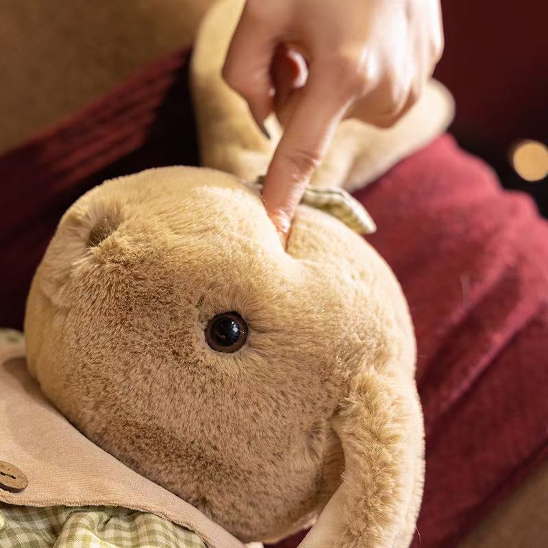 30cm Simuliertes Langohr-Kaninchen Plüschtier, Figurpuppe, Cartoon Anime Niedliches Kissen, Geburtstagsgeschenkpuppe für Kinder