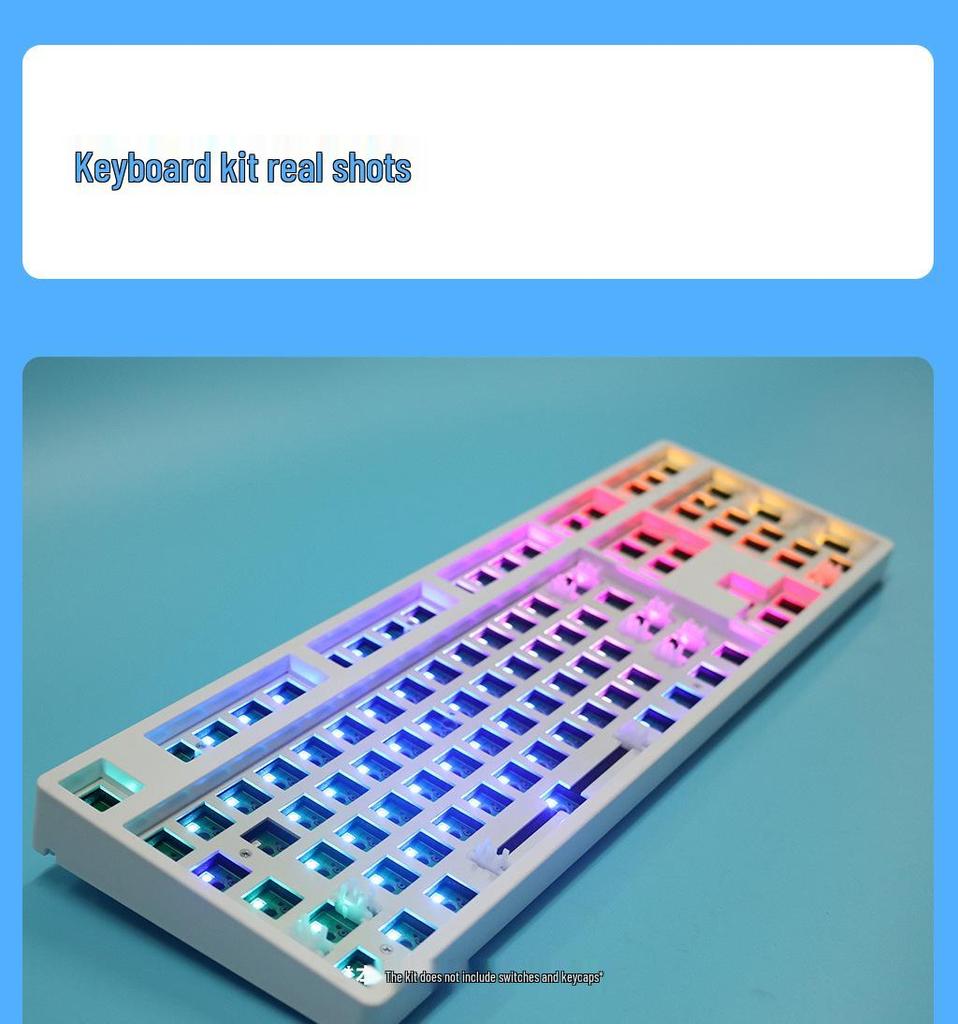 DIY Custom RGB Wireless Bluetooth Mechanical Keyboard Kit (84/61/68/87/98/100/108-Key)