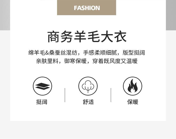 [Mulberry Silk+Wool] Mid to long autumn and winter coat for men, business, leisure, middle-aged, woolen woolen windbreaker jacket