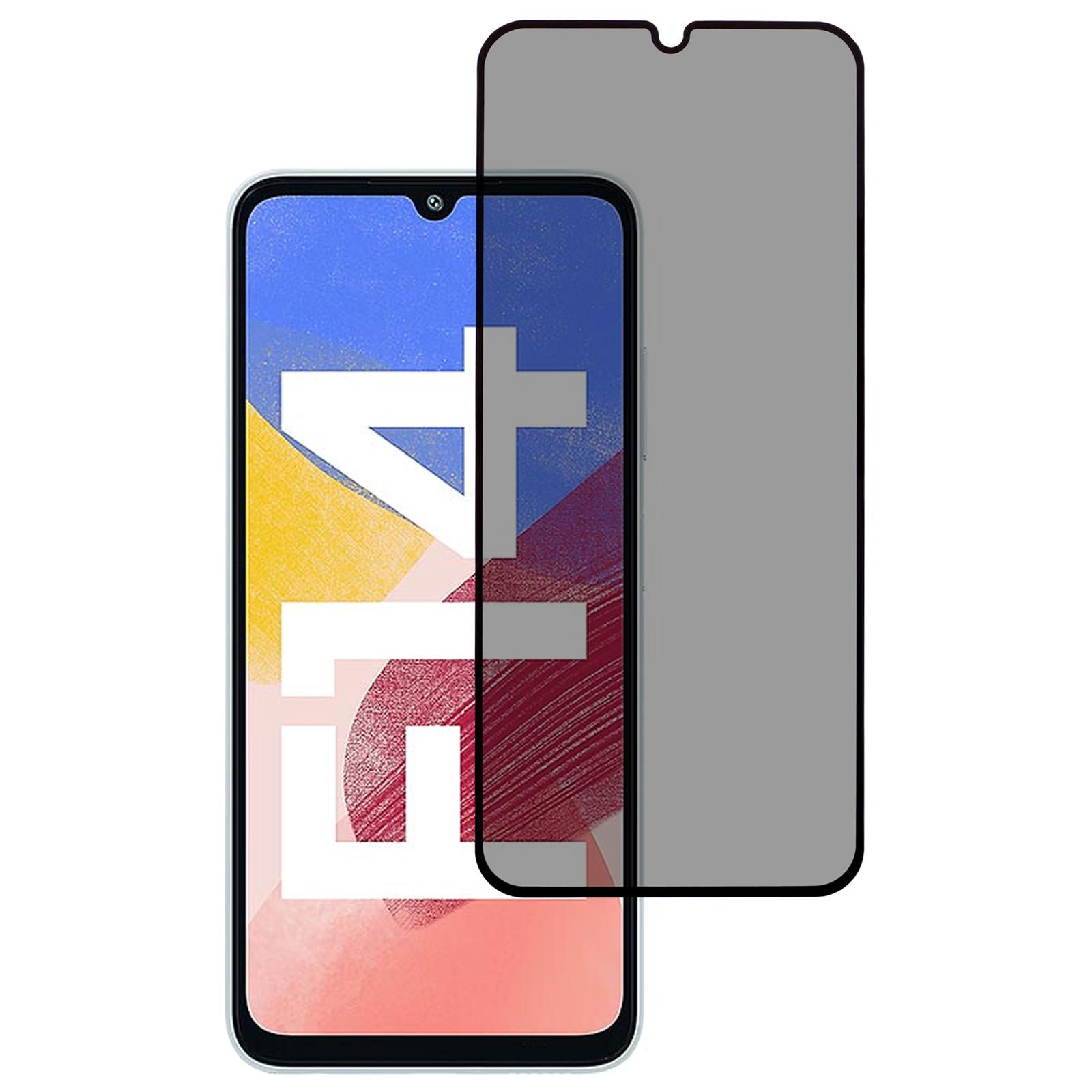 

For Samsung Galaxy F14 4G Anti-Spy Screen Protector Silk Printing High Aluminium-Silicon Glass Film Type A