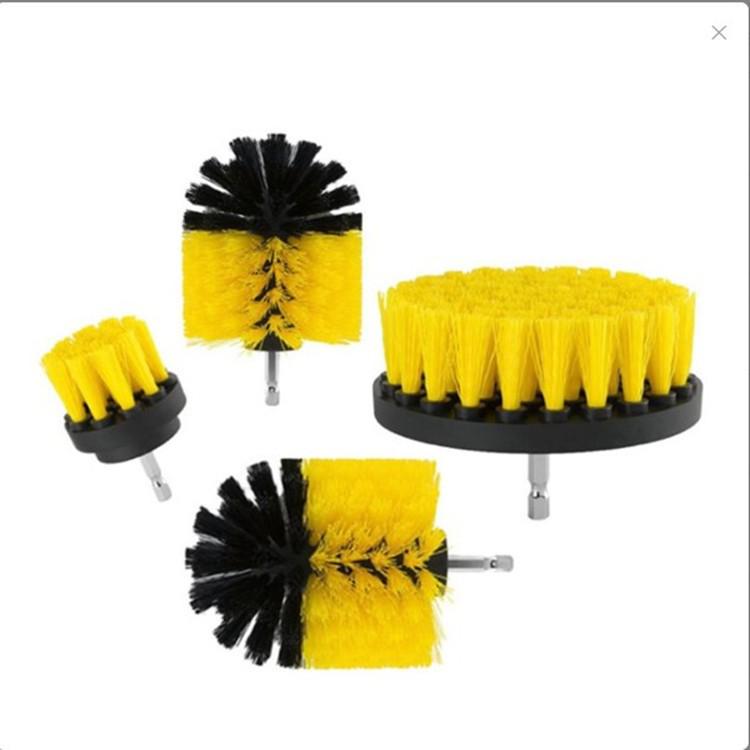 5-Piece Drill Brush Set for Tile, Grout, Car Wheels, and Home Cleaning