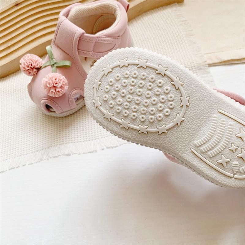 Baby Girl's Breathable Anti-Slip Soft Bottom Sandals Toddler Learning To Walk Shoes Cute Summer Footwear Comfort Walking Shoes