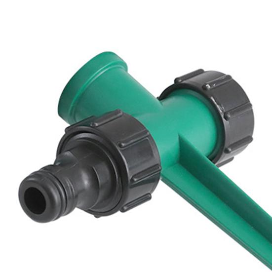 2ks zavlažovací zástrčka Dvouhlavý zahradní hadicový zavlažovač Zavlažovací konektor Zemnící kolík pro trávník