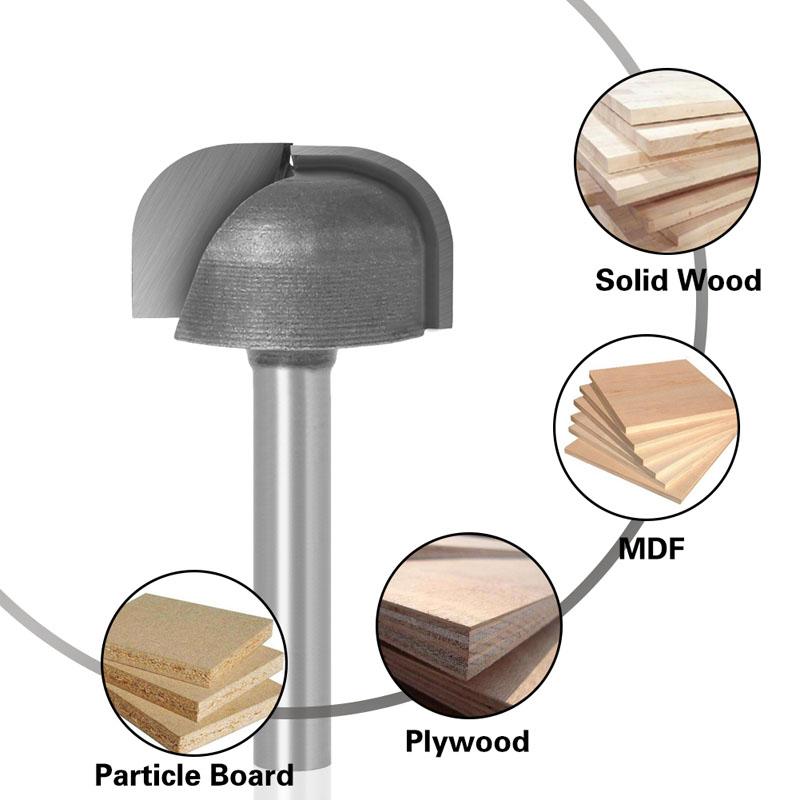 1pc 6mm Schaft Vorlage Schüssel & Tablett Holz Router Bit Wolfram Hartmetall Holz Fräser Holzbearbeitung Werkzeuge