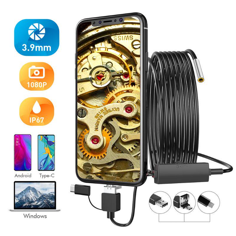 Buy USB Endoscope 3 In 1 Borescope 3.9mm Waterproof for Android Phone ...