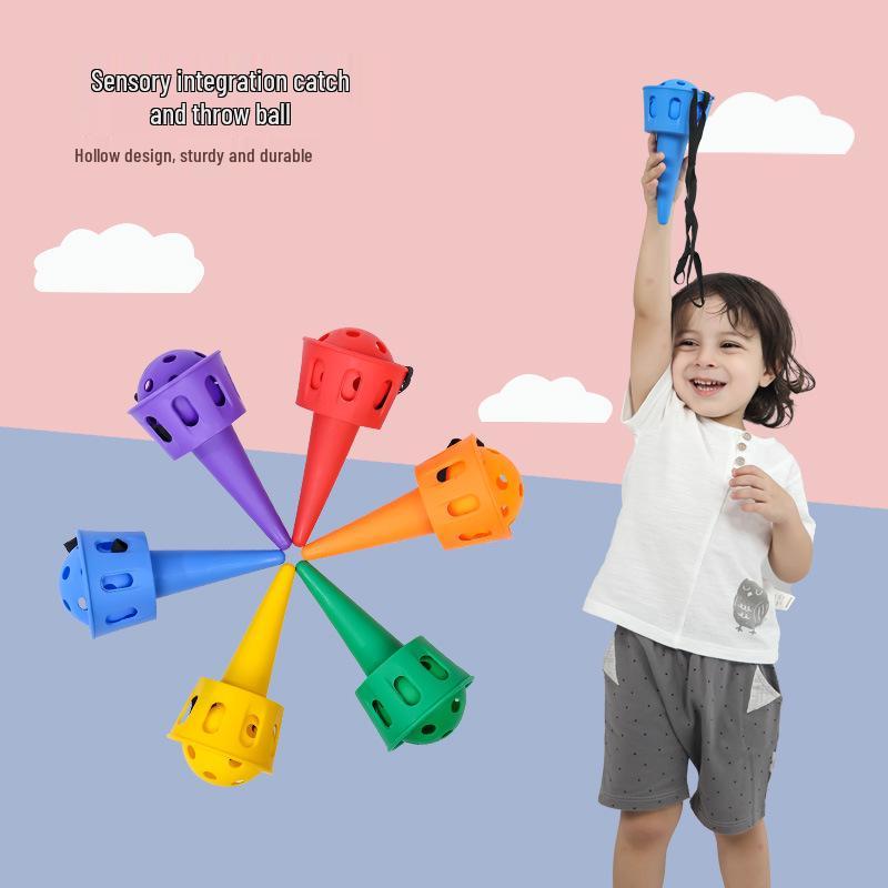 Toddler Sensory Catch Ball: Lemon Bouncing & Multi-hole Design for Early Education