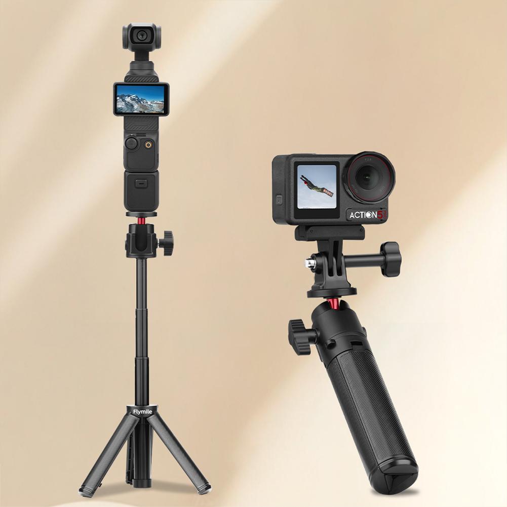 Extension Rod Tripod with 1/4inch Thread Extending Selfie Stick Rod Bar Protable Tripod Stand for Gopro/Action/Insta360/Pocket