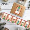 Present Sealing Stickers 250PCS/Roll Christmas Tags, Self Adhesive Labels with Writing Surface, Writable Seasonal Packaging for Decorative Envelopes