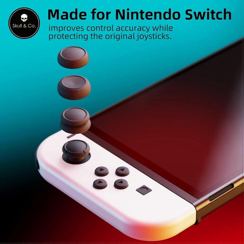 3 Pairs (6 Pieces)-Blue+Yellow, Skin Thumb Grip Set, CQC and FPS, Joystick Cap, Analog Stick Cap for Nintendo Switch Joy-Con Controller and Switch OLE