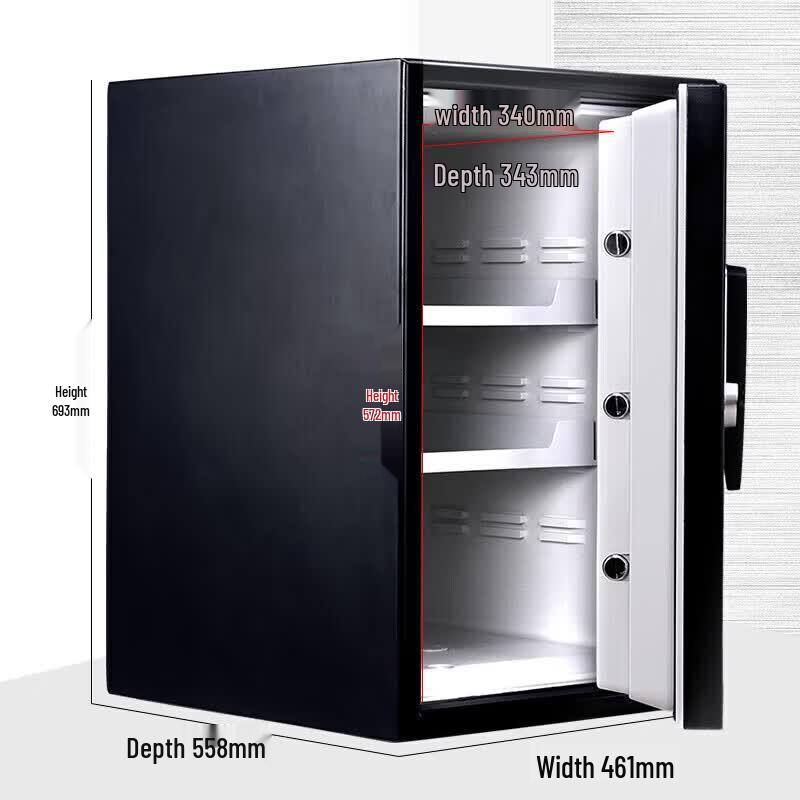 TIGER UL Fireproof Waterproof Home Safe with Touch Password & Fingerprint Lock