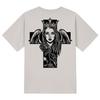 KAN6312 Ktc0023 Chicano Queen Short Sleeve T-Shirt - Beige