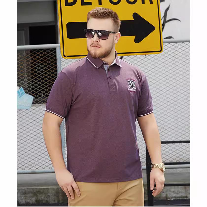 Short Sleeve Polo Shirts for Men Work Pullover Shirts Moisture Wicking Lightweight Golf Shirts Men's Summer Loose Fit Button Up Collared Tee Shirt