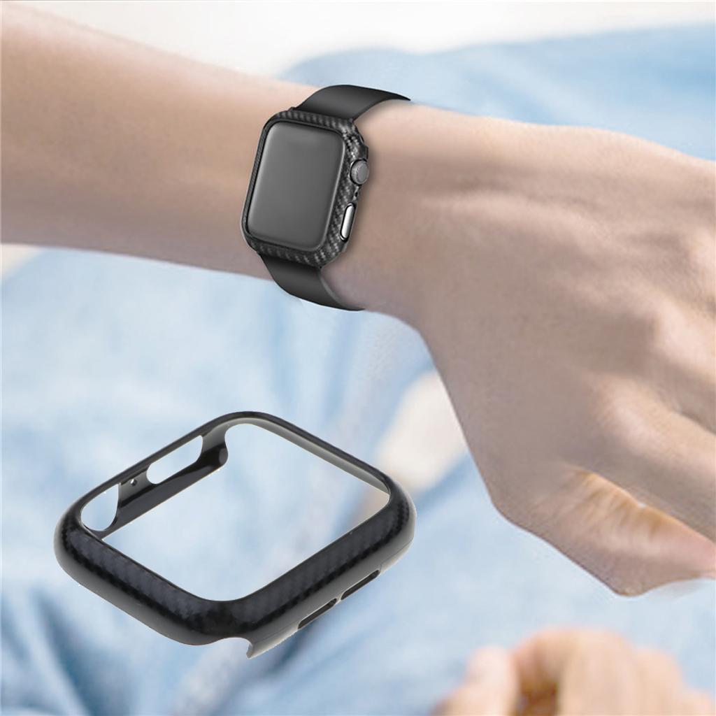 Minimalist Carbon Fiber Protective Watch Case Lines PC Skin Smart Cover for Watch Series
