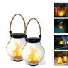 Second Gen Solar Flame Pendant Light: Giant Outdoor Lantern with Dancing Flames