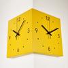 Ins Wind Corner Clock Double Sided Wall Clock Living Room Creative Simplicity Modern Double Sided Wall Clock No Punching Fashion
