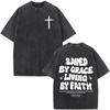 Christian Jesus Bible Verse Washed T-shirts Men's Women Fashion Vintage Oversized T Shirts Harajuku Cotton Short Sleeve T-shirt
