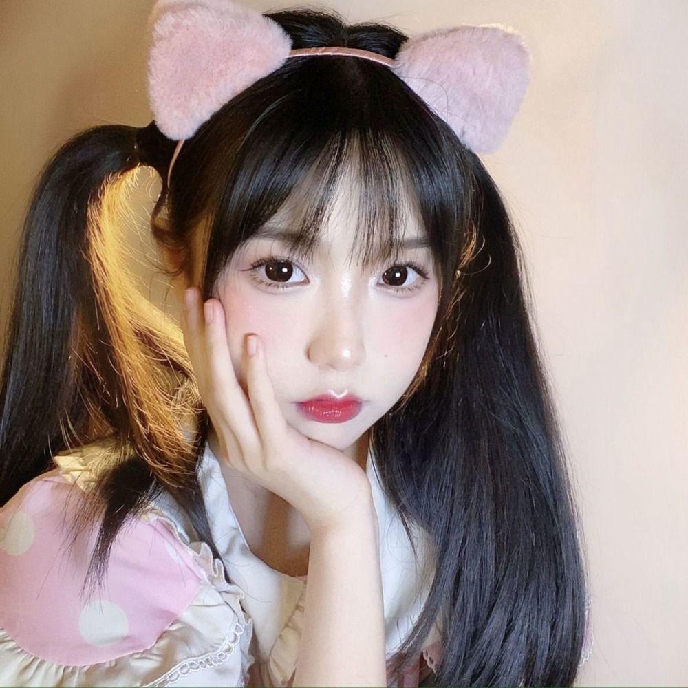 Women Hair Hoop Plush Hair Band Thin Cat Ears Headband Sweet   Student