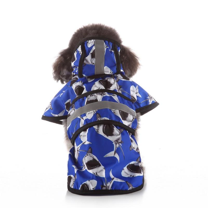 Reflective Pet Raincoat Waterproof Easy-On Hooded Coat Dogs Cats Outdoor Use All Season