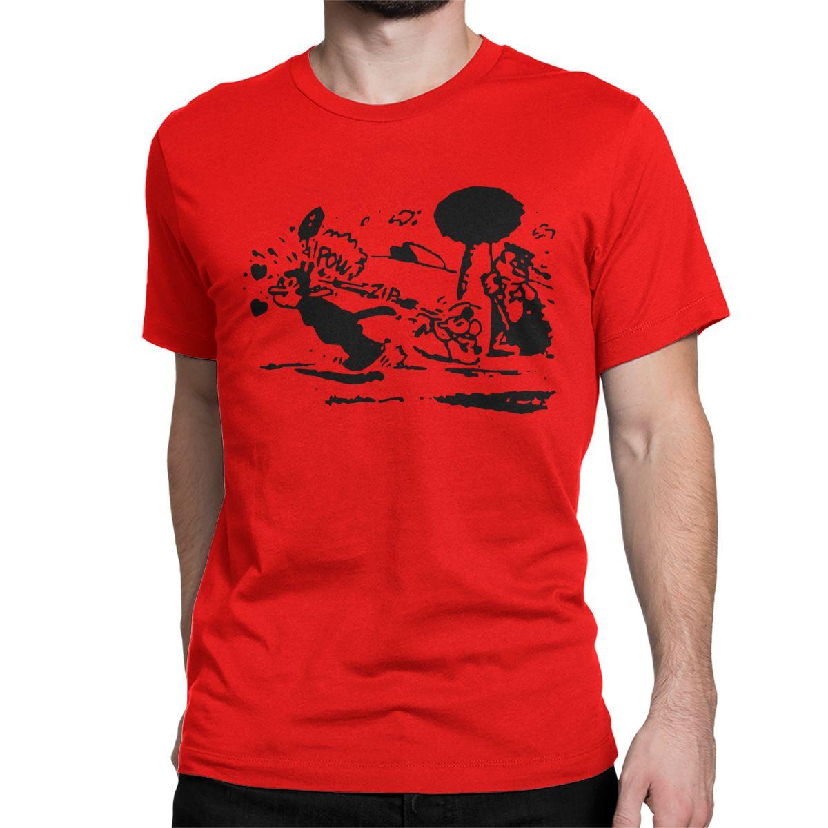 Мужская футболка Pulp Fiction Krazy Kat Юмористическая 100% Хлопок Футболка с коротким рукавом Мышь Футболка С круглым вырезом Топы Идея для подарка S