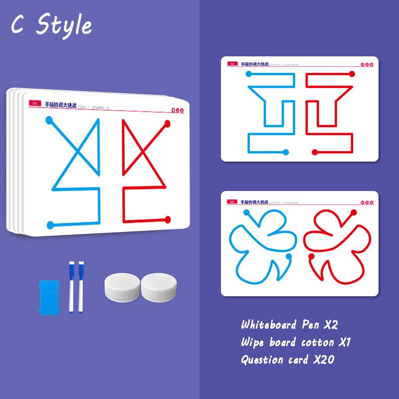 Kid Pen Control Training Education Toy Montessori Fine Motor Skill Track Board Thinking Challenge Brain Game Parish Sensory Toy