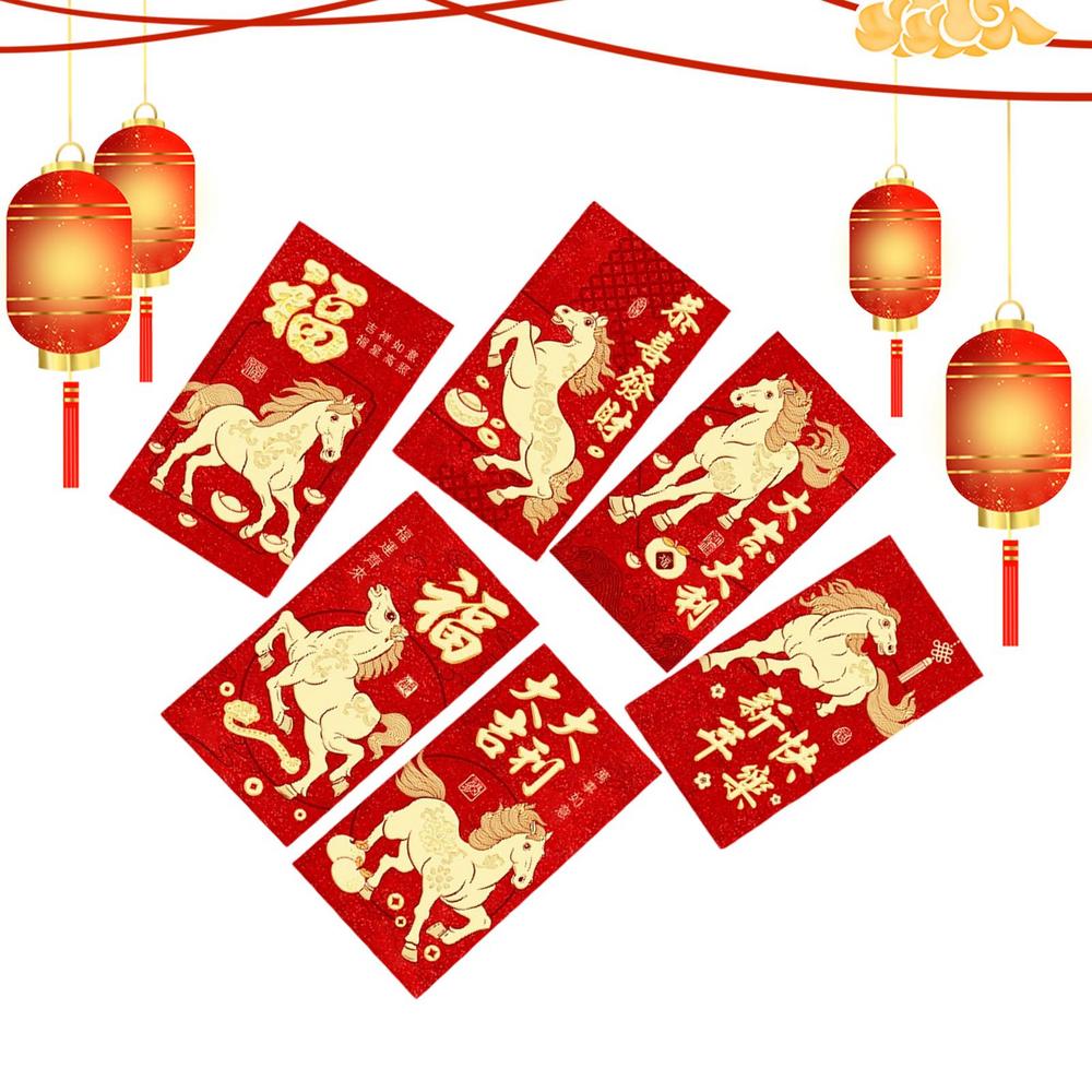 Red Envelopes Chinese Traditional Large Lunar New Year 2026 Red Envelopes For Marriage Engagement Birthday Spring Festival