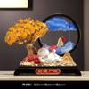 Resin Lucky Cat Money Tree Sand Art Decor Office Living Room TV Cabinet Bar Shelf Gift