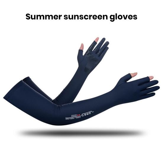 1 pár návleků na ruce s ochranou proti slunci odolné proti UV záření Prodyšné, super měkké elastické, chladivé, kompresní návleky na paži, prodyšné, letní rukavice