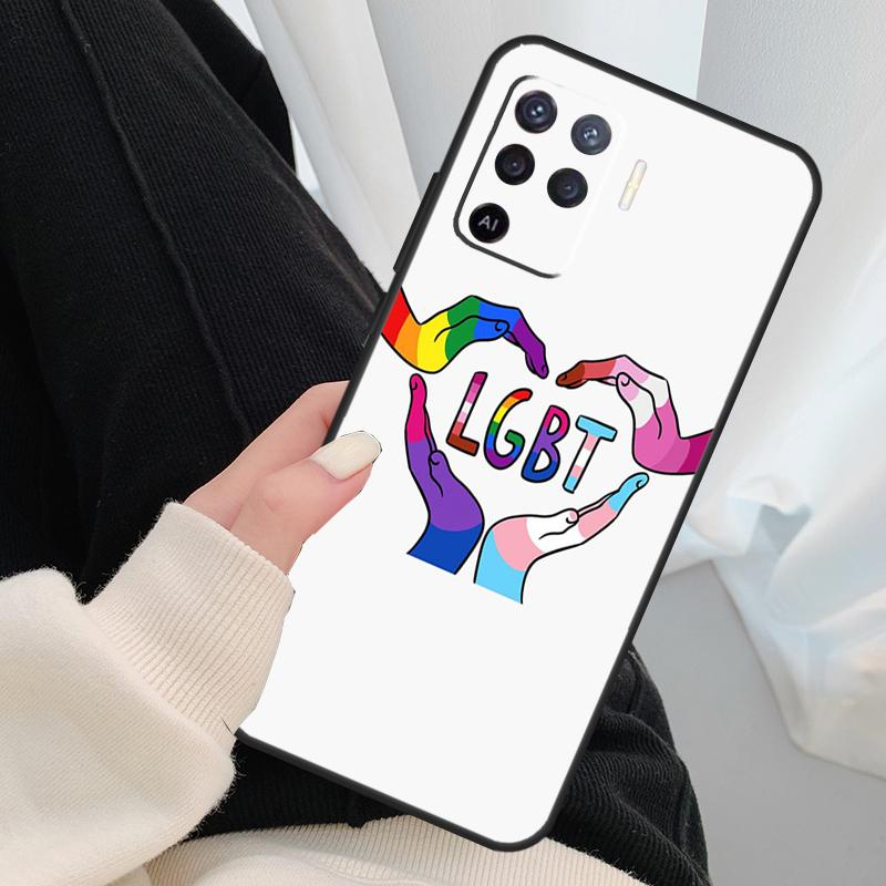 Gay Lesbian LGBT Rainbow Pride Phone Case For OPPO A5 A9 2020 A31 A53 A53S A1K A15 A16 A52 A72 A83 A91 A93 A54 A74 A94